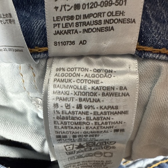 Levis 527 Jeans Men 38X34 Blue Bootcut Mid Rise Med Wash Stretch Denim (36X33) - Picture 9 of 12